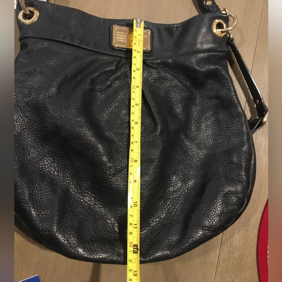 MARC JACOBS Black Tumbled Leather Top Handle Crossbody Women’s Workwear Satchel - Picture 5 of 13